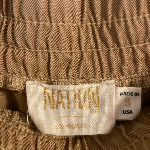 Nation LTD Berlin Pant‎ Women’s Size Small High Rise Straight Leg Pull On Tan - Picture 9 of 12